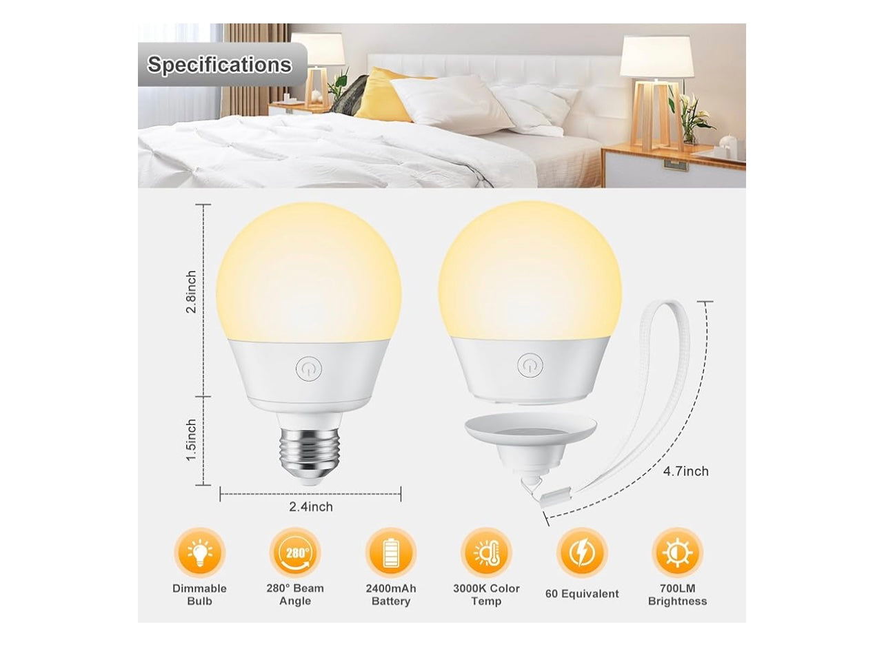Brightown Rechargeable LED Light Bulb.