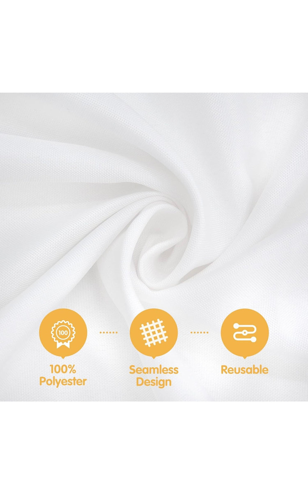 4 pack white tablecloths 90x132
