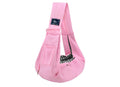 Dog and Cat Sling Carrier - Hands Free Reversible Pet Papoose Bag - Soft Pouch and Tote Design - Suitable for Puppy, Small Dogs Cats Outdoor (Pink, Unadjustable Strap)