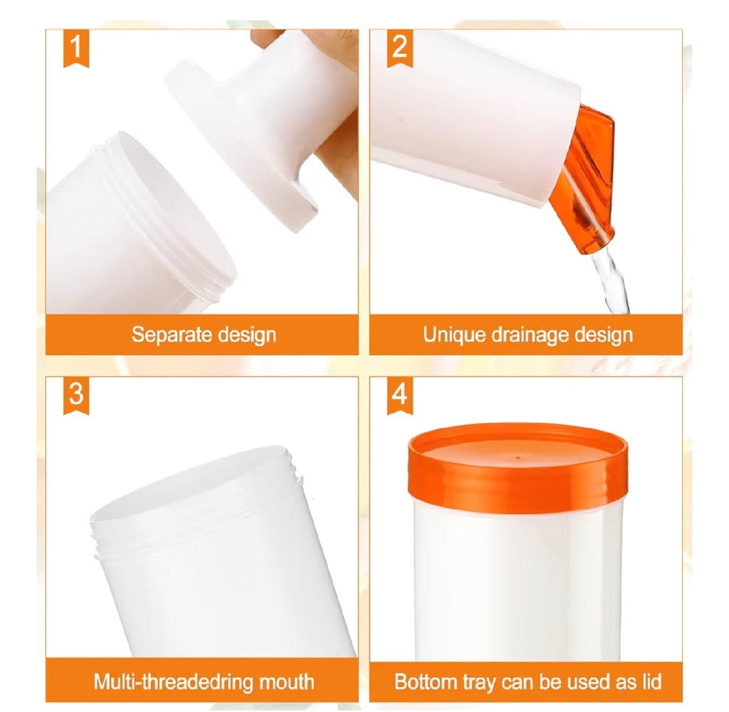CHENGU 6 Pcs Bar Pour Colorful Juice Pouring Bottle Containers 34 oz Plastic Juice Dispensers