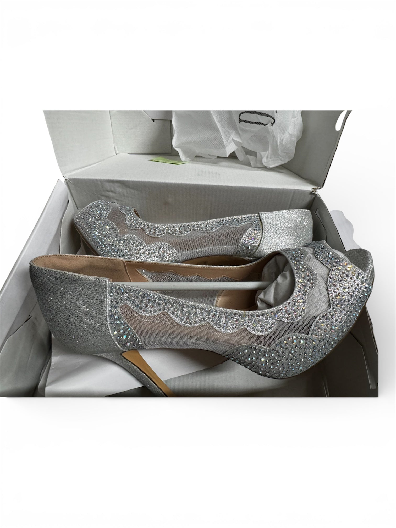 Divine, high heels, silver by Dream Pairs , size 8 ￼