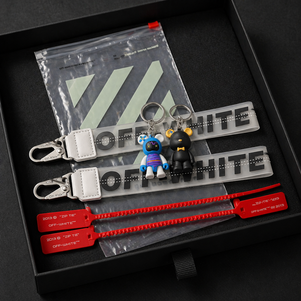 Set of 2 Off White Key Chains