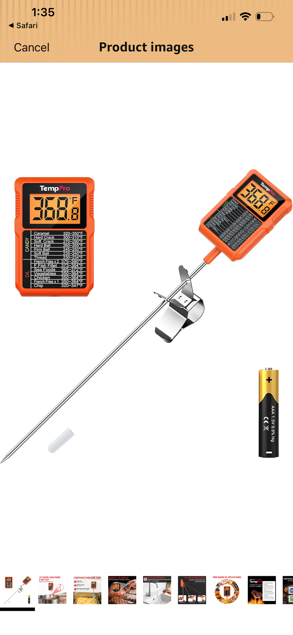 ThermoPro Candy and Frying Thermometer.