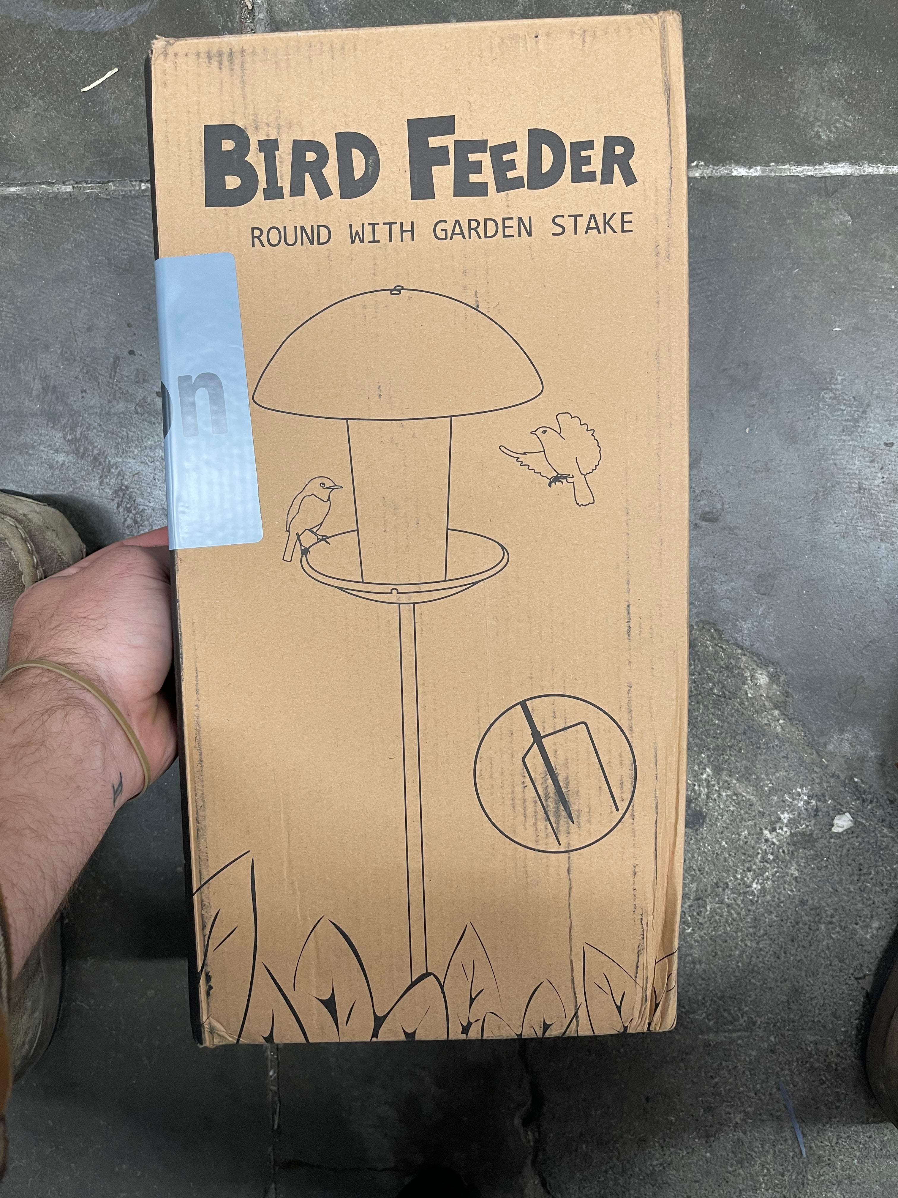 Bird Feeder Round With Garden Stake