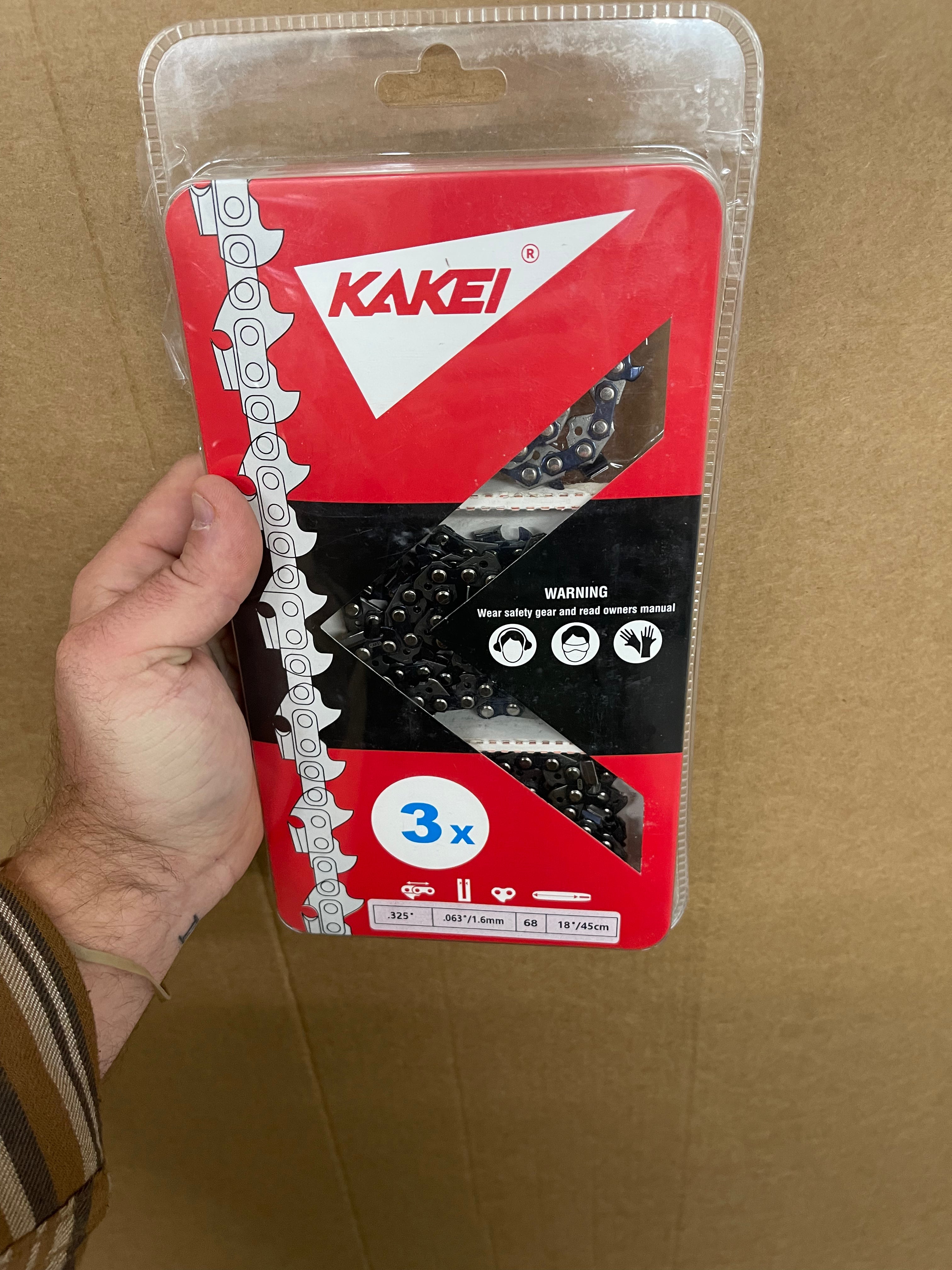 KAKEI 3x Chainsaw blades.