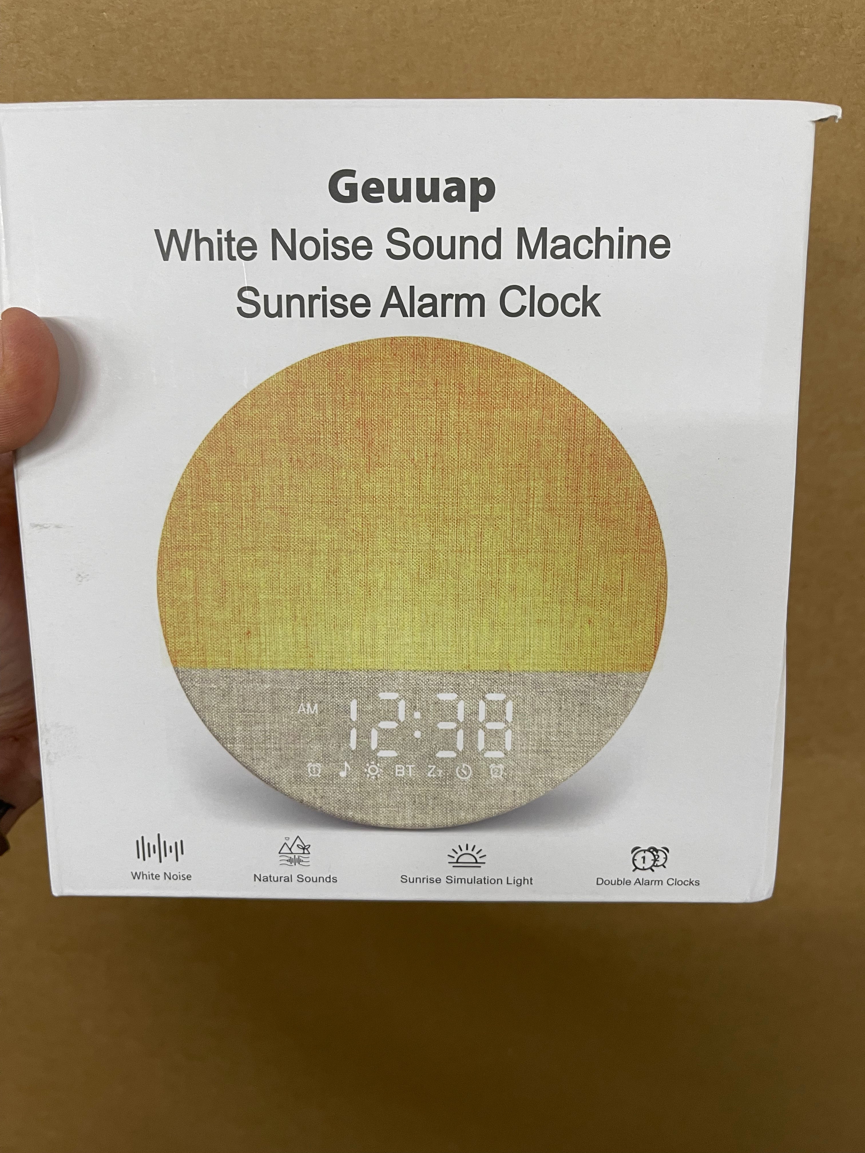 Geuuap White Noise Sound Machine sunrise Alarm Clock.