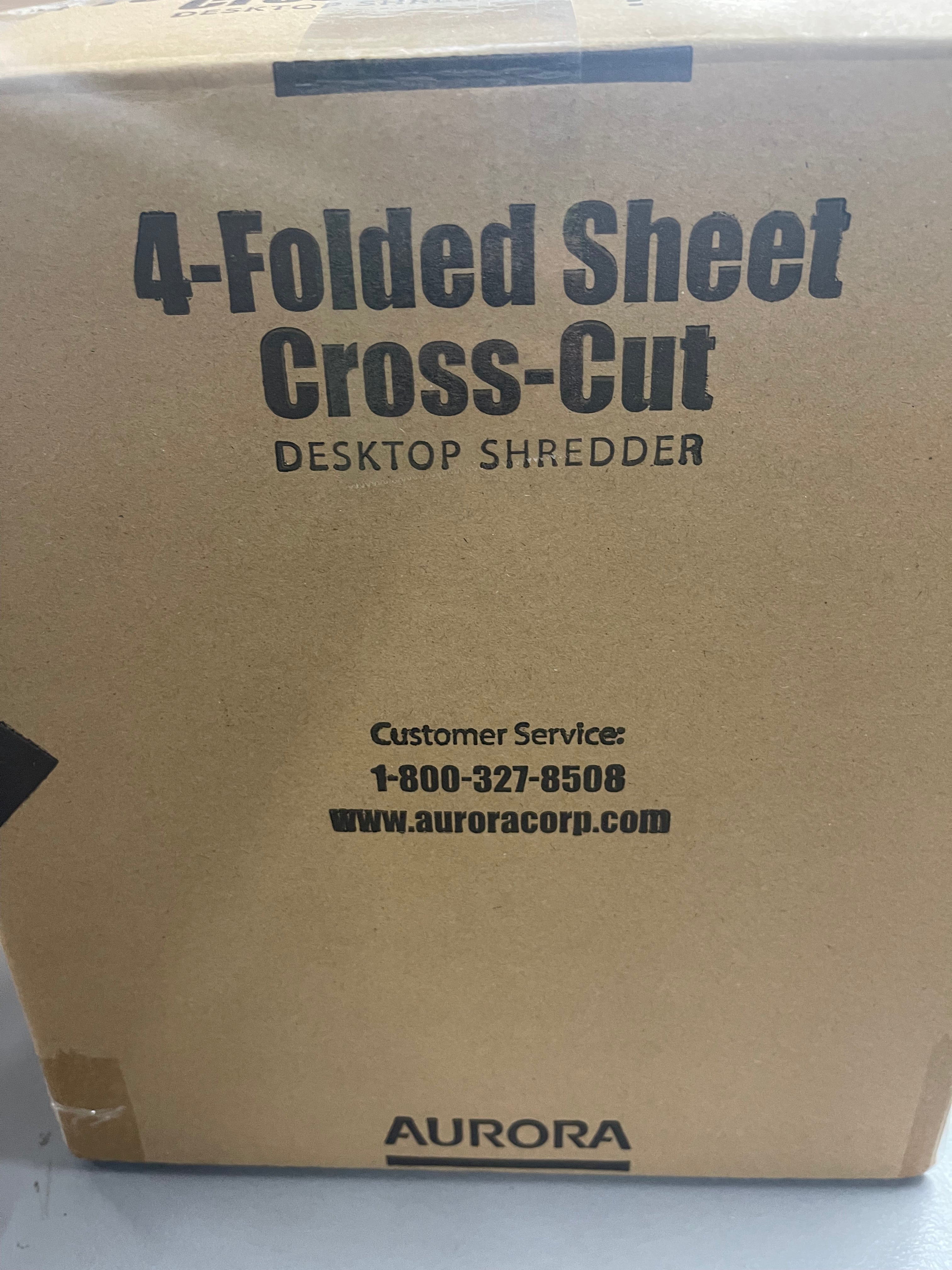AURORA 4-Folded Sheet Cross cut Desktop Shredder