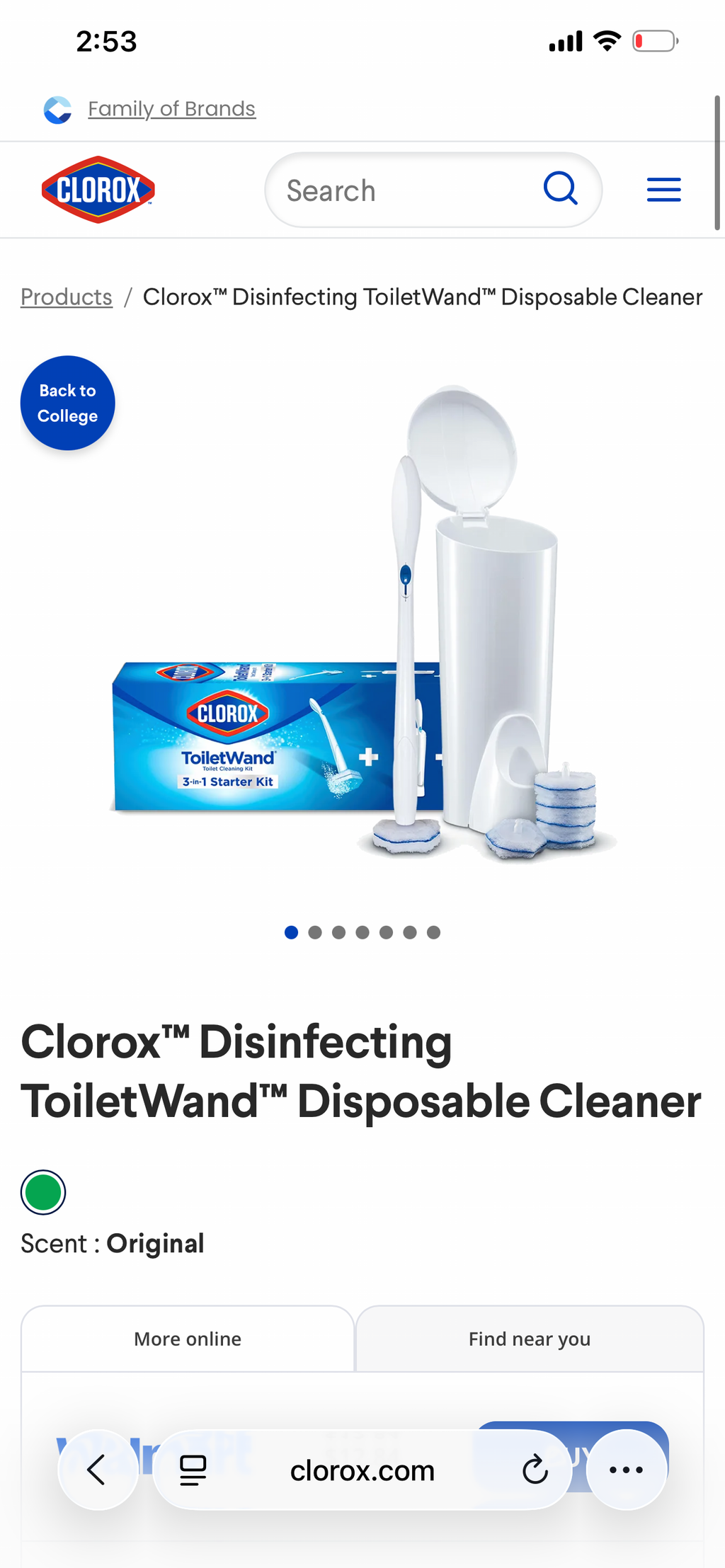 Clorox Cleaning Wand Toilet Cleaning Kit.