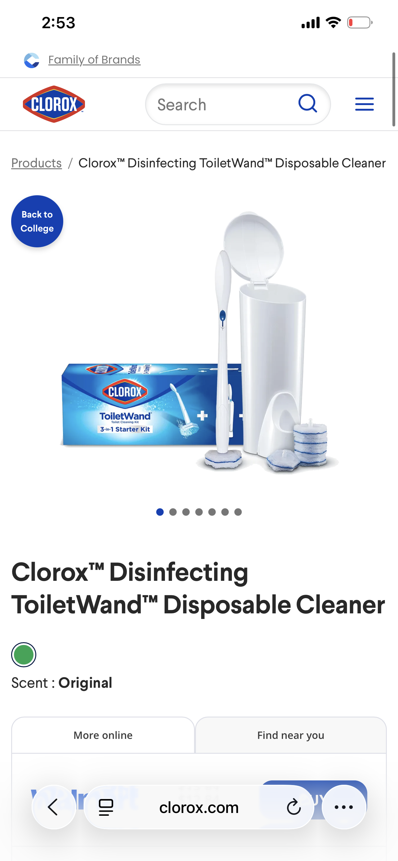 Clorox Cleaning Wand Toilet Cleaning Kit.