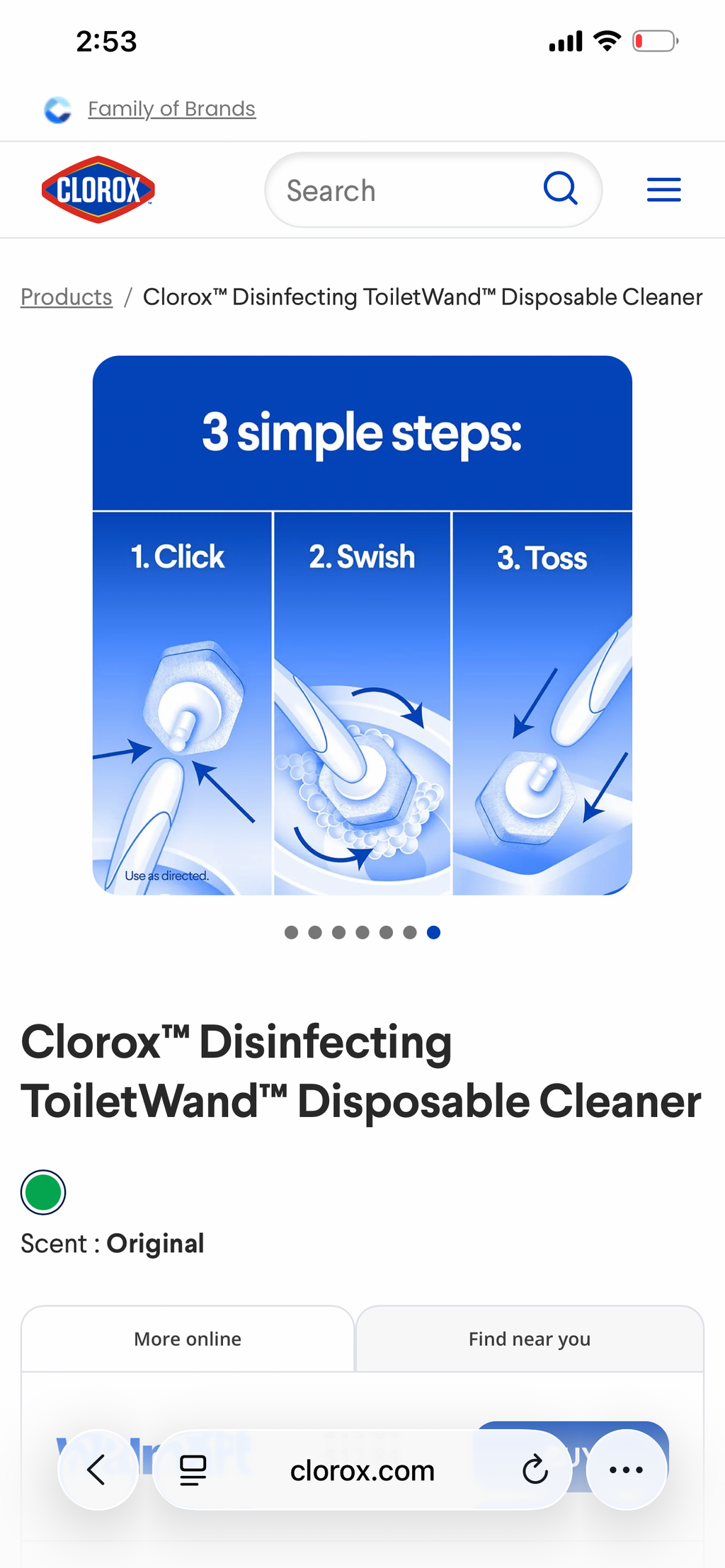 Clorox Cleaning Wand Toilet Cleaning Kit.