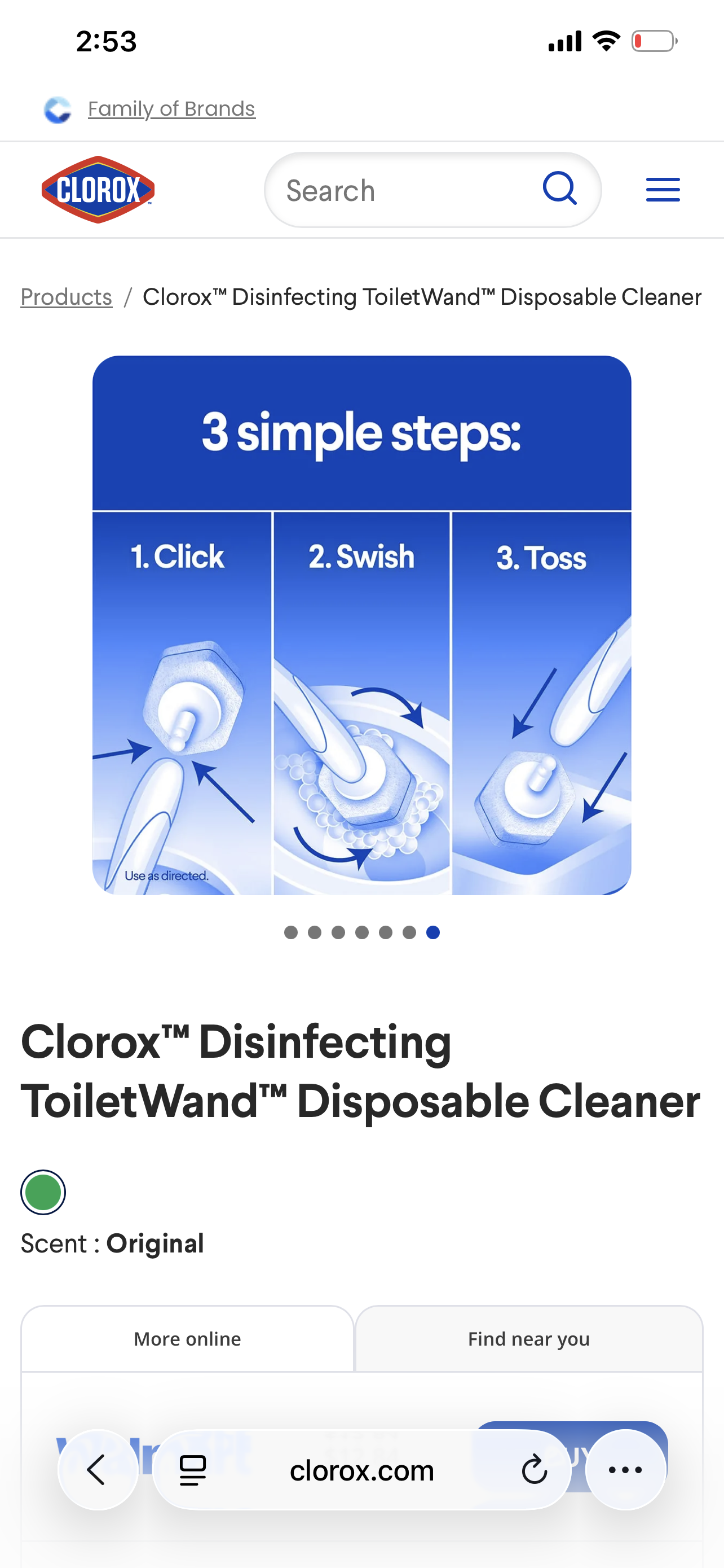 Clorox Cleaning Wand Toilet Cleaning Kit.