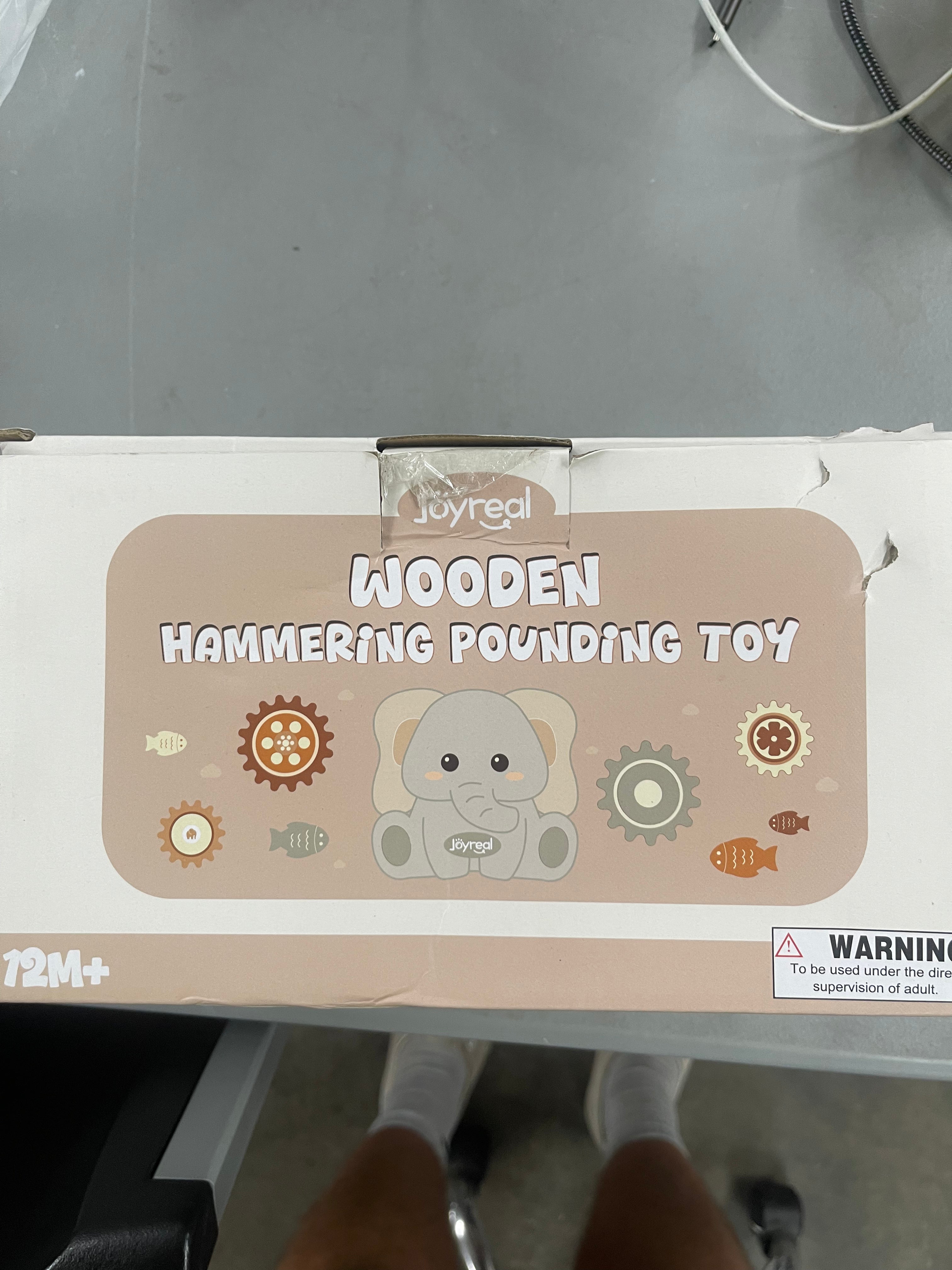 Joyreal Wooden Montessori Toys for 1 Year Old - Hammering Pounding Toy with Xylophone & Fishing Game - Educational Toddler Activities for 1 2 3 Year Old Christmas Birthday Gifts