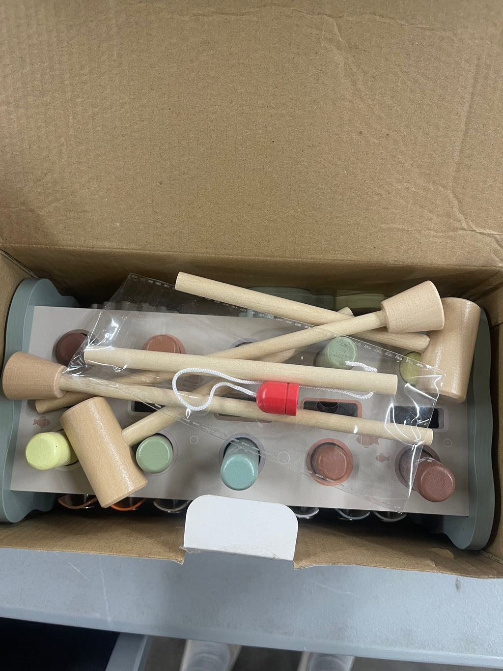 Joyreal Wooden Montessori Toys for 1 Year Old - Hammering Pounding Toy with Xylophone & Fishing Game - Educational Toddler Activities for 1 2 3 Year Old Christmas Birthday Gifts
