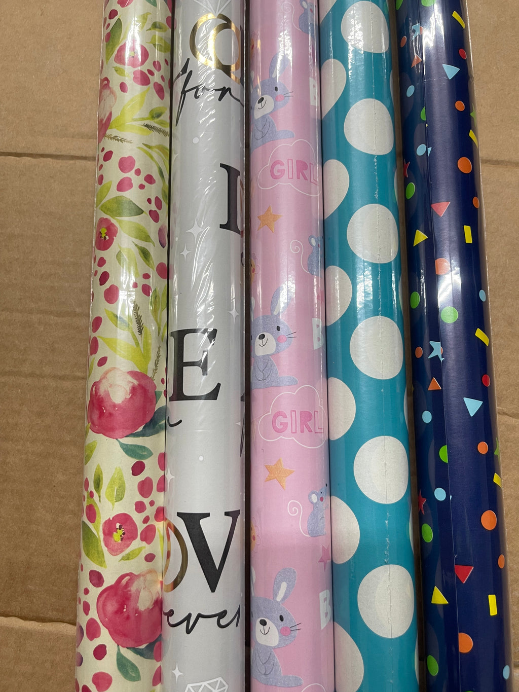 Set of 5 Wrapping Paper.