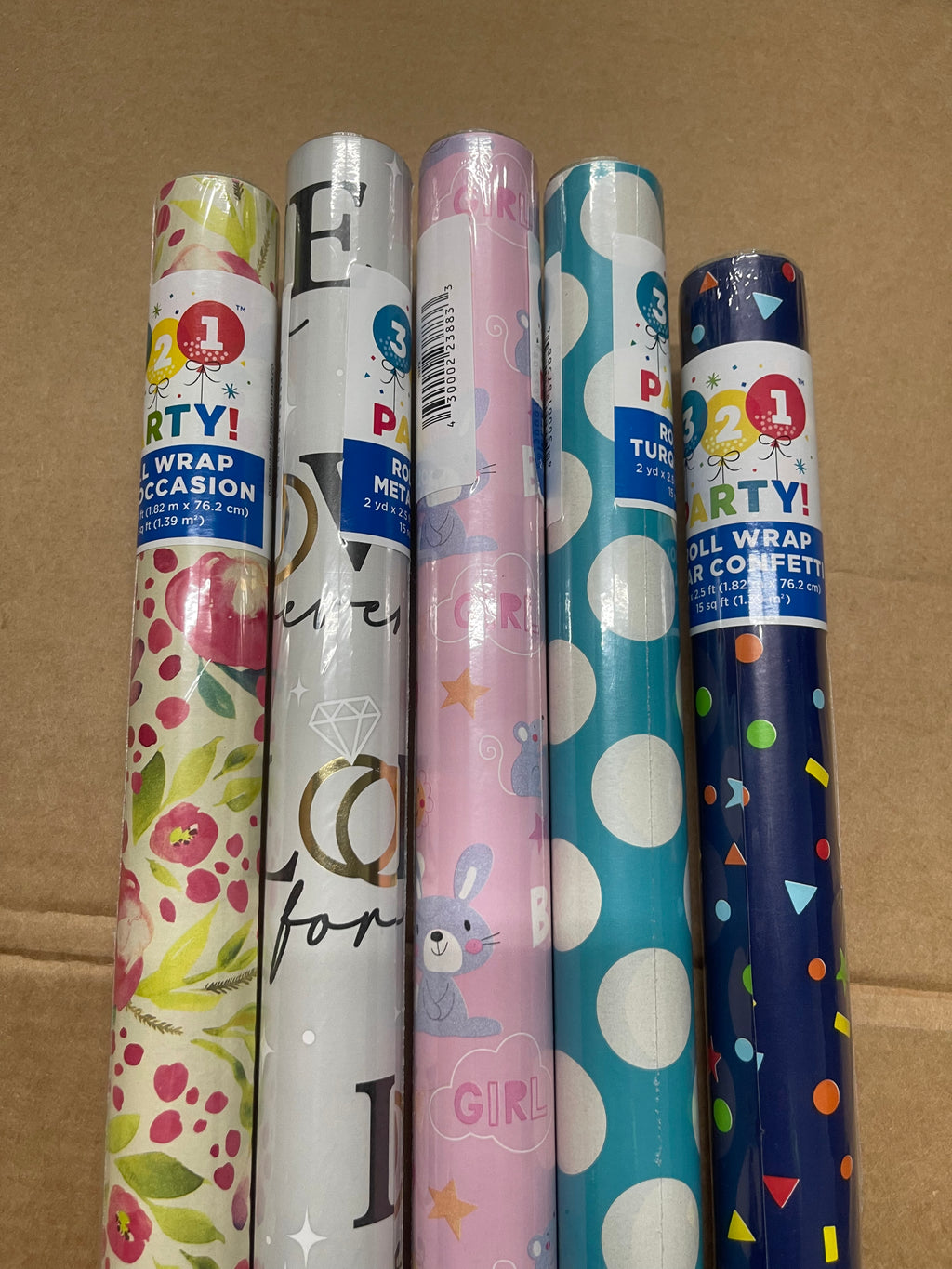 Set of 5 Wrapping Paper.