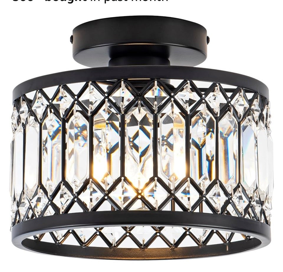 Rpzloila Crystal Ceiling Light Fixture