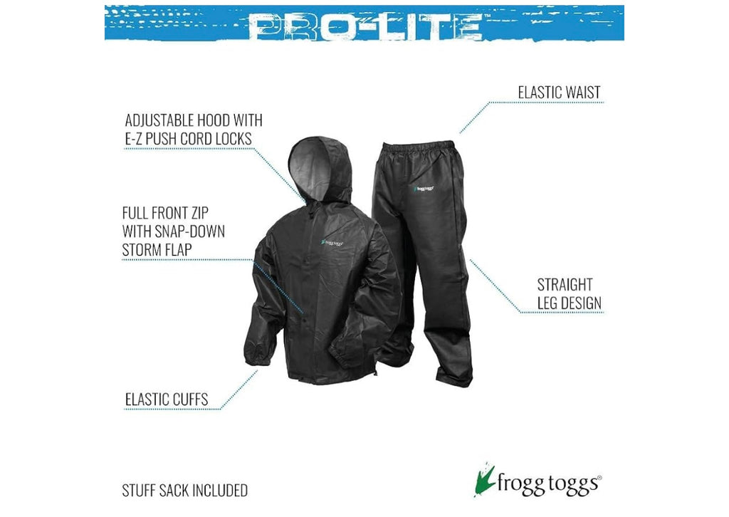 FROGG TOGGS mens Pro Lite Rain Suit. Size Xl/2x