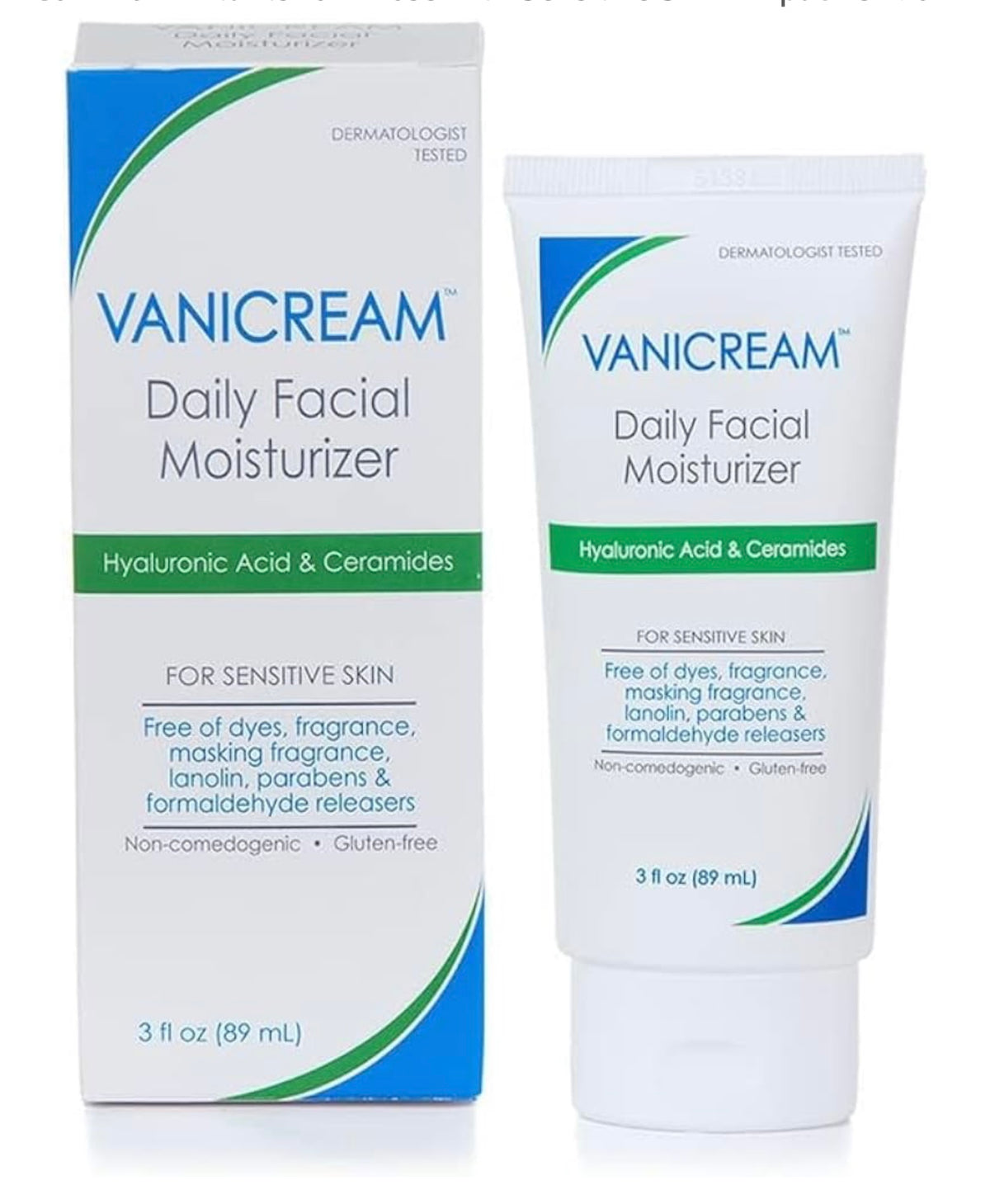 Vanicream Daily Facial Moisturizer - Formulated Without Common Irritants for Those with Sensitive Skin - 1 pack 3 fl oz