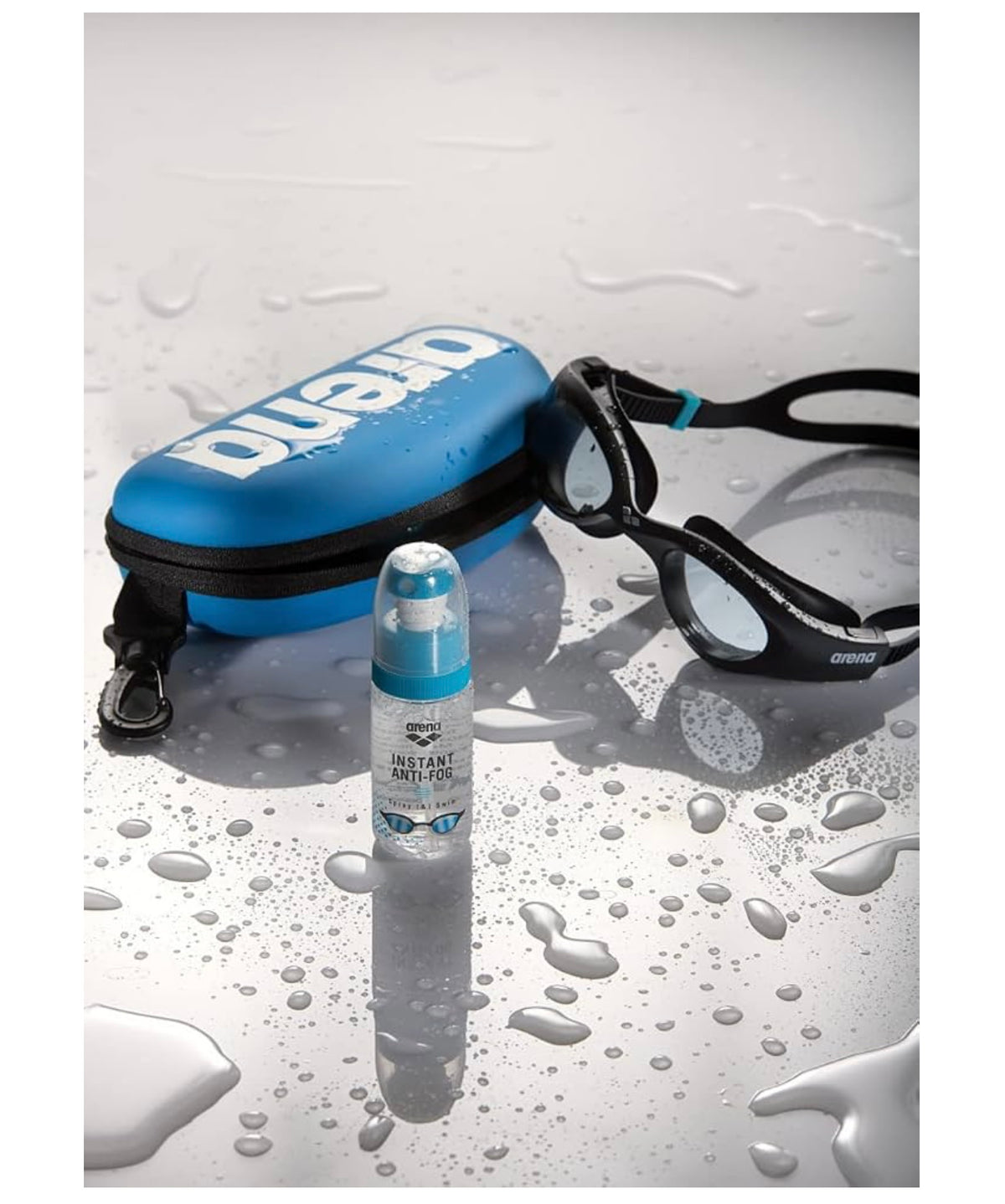 ARENA Instant Anti-Fog Spray Swim Goggles Treatment Prevents Fogging Swim Practice Essential Defogger Solution, 35ml Up to 150 Applications, Clear