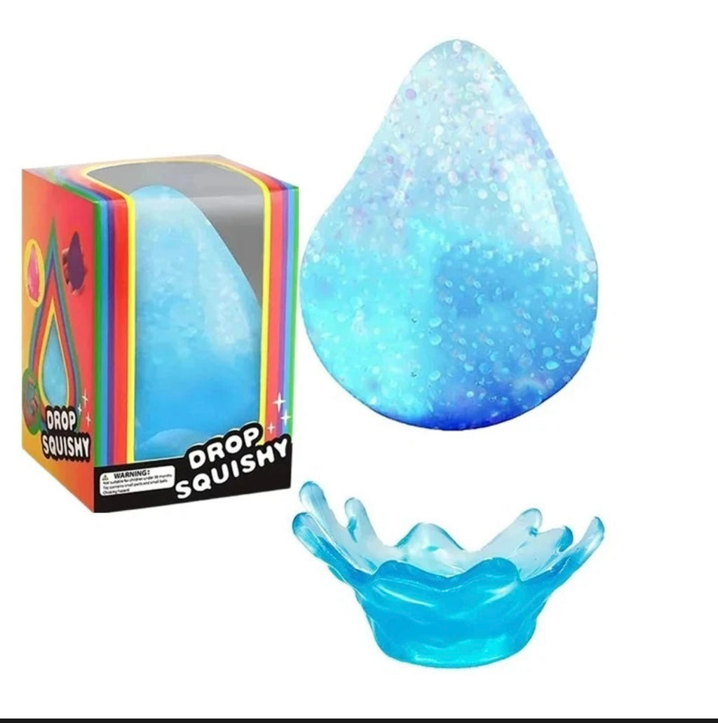 Dream Drop - Sensory Squeeze Toy w/ Dreamy Smooth Squeeze - 3" Tall Blue