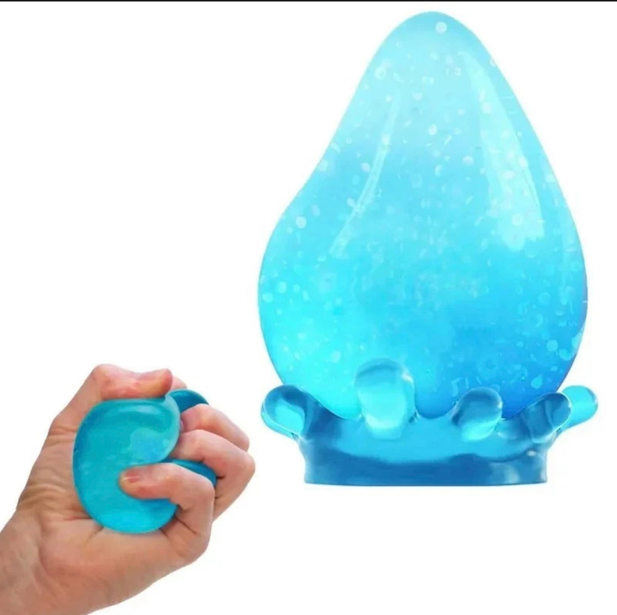 Dream Drop - Sensory Squeeze Toy w/ Dreamy Smooth Squeeze - 3" Tall Blue