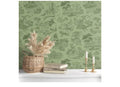 VEELIKE Green French Country Toile Wallpaper Peel and Stick Vintage Serene Scenes Wallpaper for Bedroom Bathroom 17.7''x354'' Prepasted Removable Chinoiserie Wall Paper Green Contact Paper for Walls