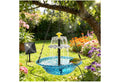 Yeomi Solar Fountain for Bird Bath, Solar Cascade Hanging Bird Bath Fountain, Large Hummingbird Bath with Solar Pump & Clear Blue Bowl, Outdoor Garden Decor