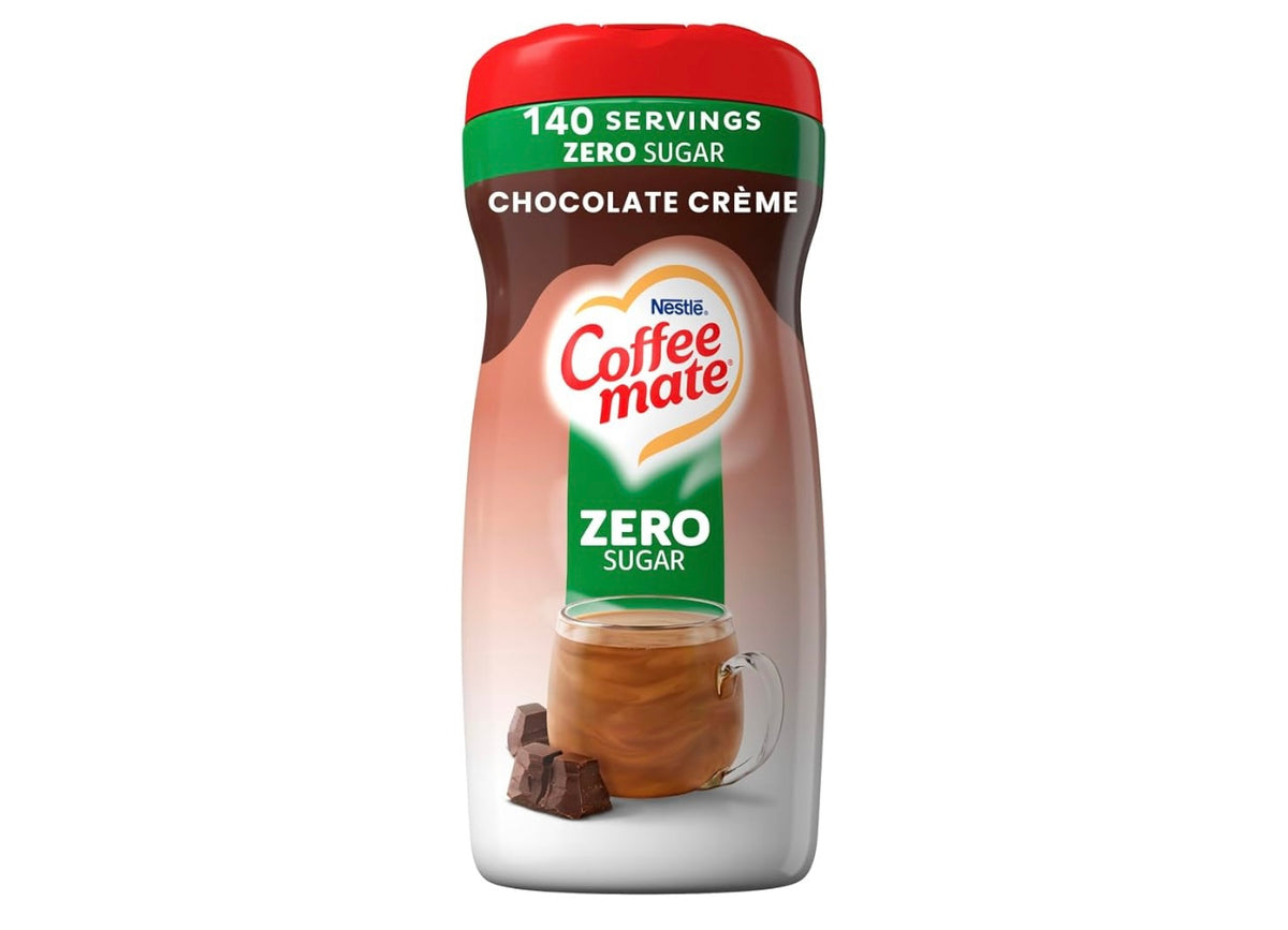 Coffee Mate Chocolate Creme Zero Sugar Powder Creamer, 10.2 Oz. Best by March 2027.