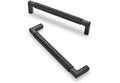 10 Pack 5 inch(128mm) Matte Black Cabinet Pulls Knurled Cabinet Handles Cupboard Handles Kitchen Cabinet Hardware for Cupboard Drawer Pulls