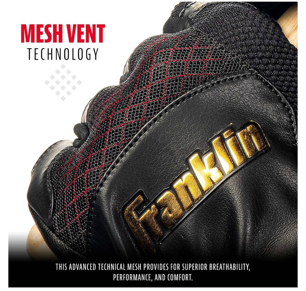 Franklin Sports MLB Baseball Batting Gloves - Shok-Sorb X Batting Gloves for Baseball + Softball   Size Large.