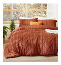 Bedsure 3pcs Queen Size Comforter Set (Terracotta)
