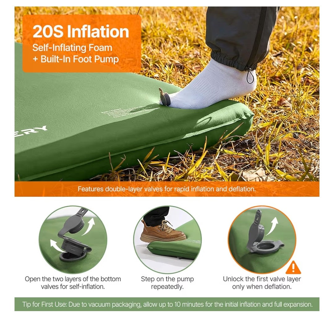 Ogery Self-Inflating Foam Sleeping Pad
