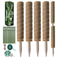 Moss Pole 47.5 Inch - Monstera Plant Support, 4 Packs 16 Inch Plant Stakes.