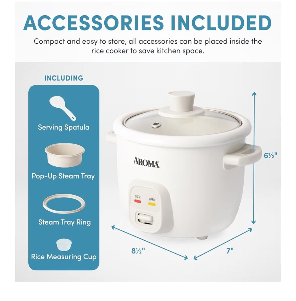 Aroma 1 Quart Rice & Grain Cooker