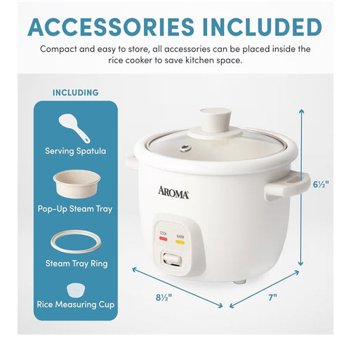 Aroma 1 Quart Rice & Grain Cooker