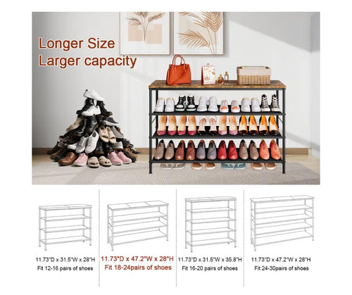 4-Tier Shoe Rack