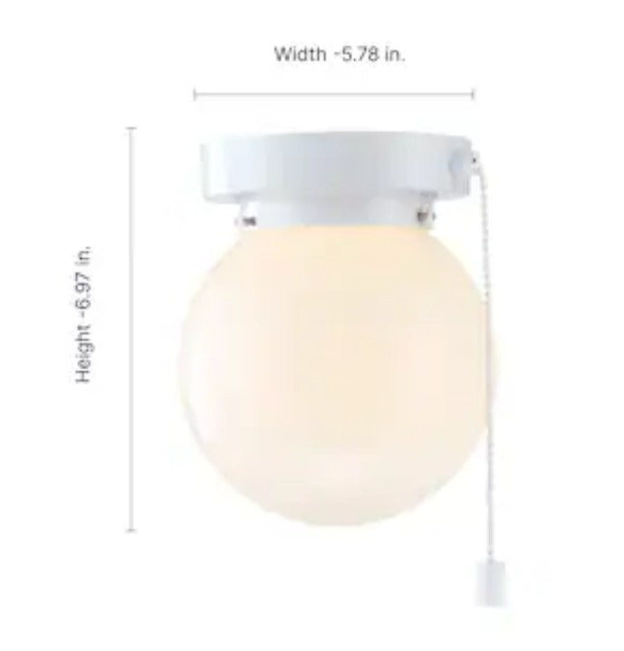 Project Source 6 inch Globe Flushmount Lights (2 pack)