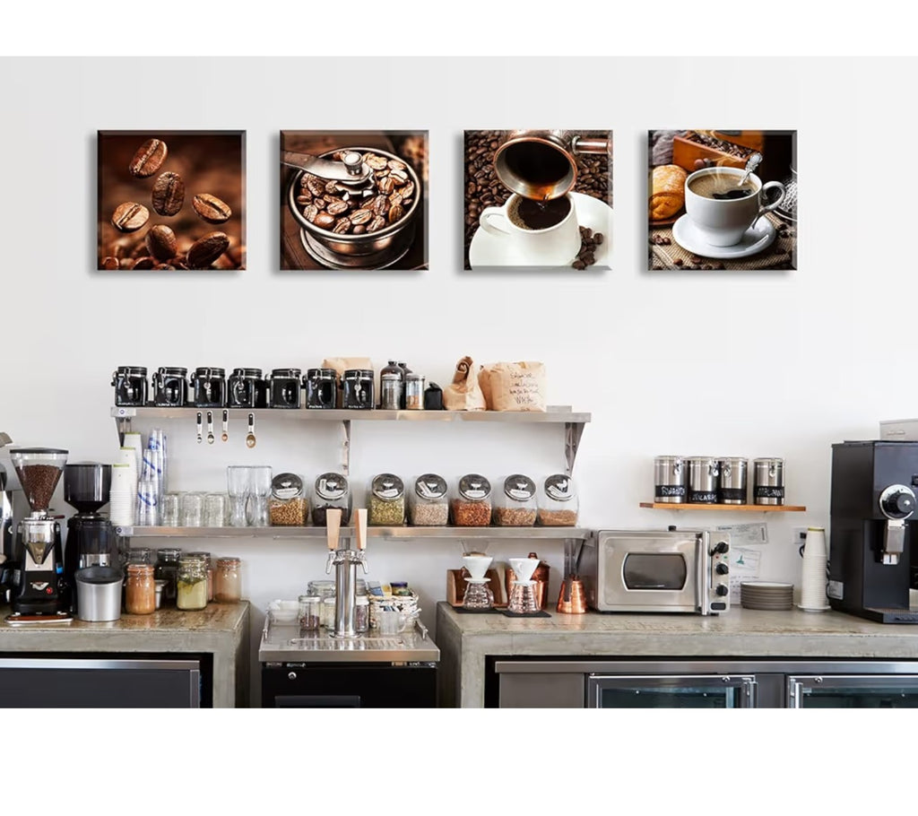 Kitchen Wall Art Coffee Decor Canvas Prints.