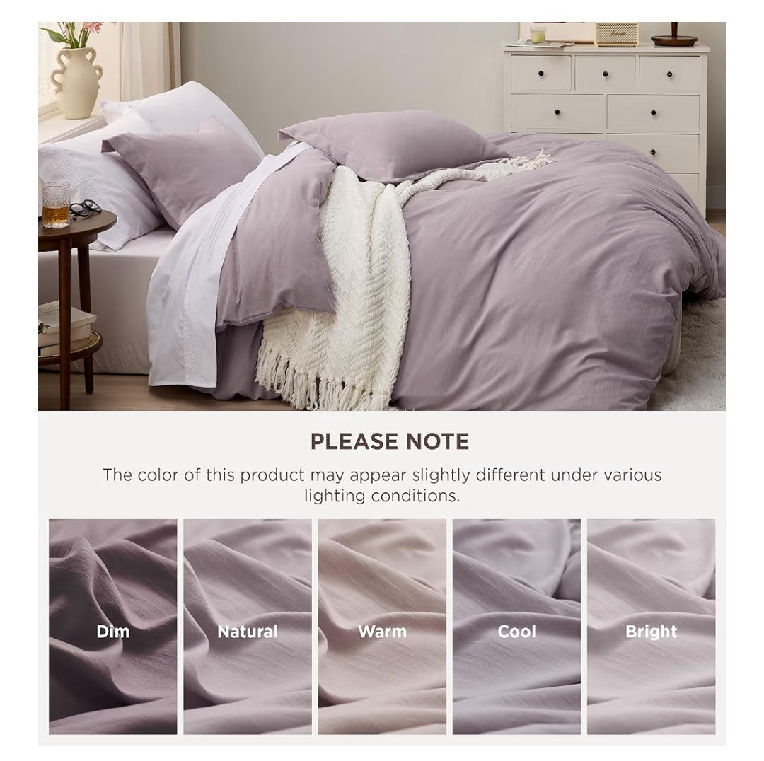 Bedsure King Size Duvet Cover 3pcs (Lilac Purple)