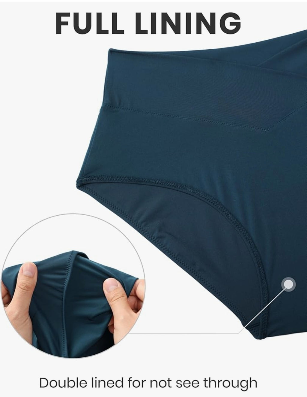 CRZ YOGA High Waist V Cut Bikini Bottom (Size Medium 8/10)