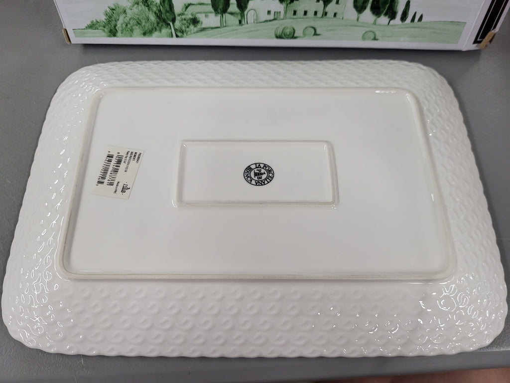 La Porcellana Bianca Pastry Tray 12.5" x 9"