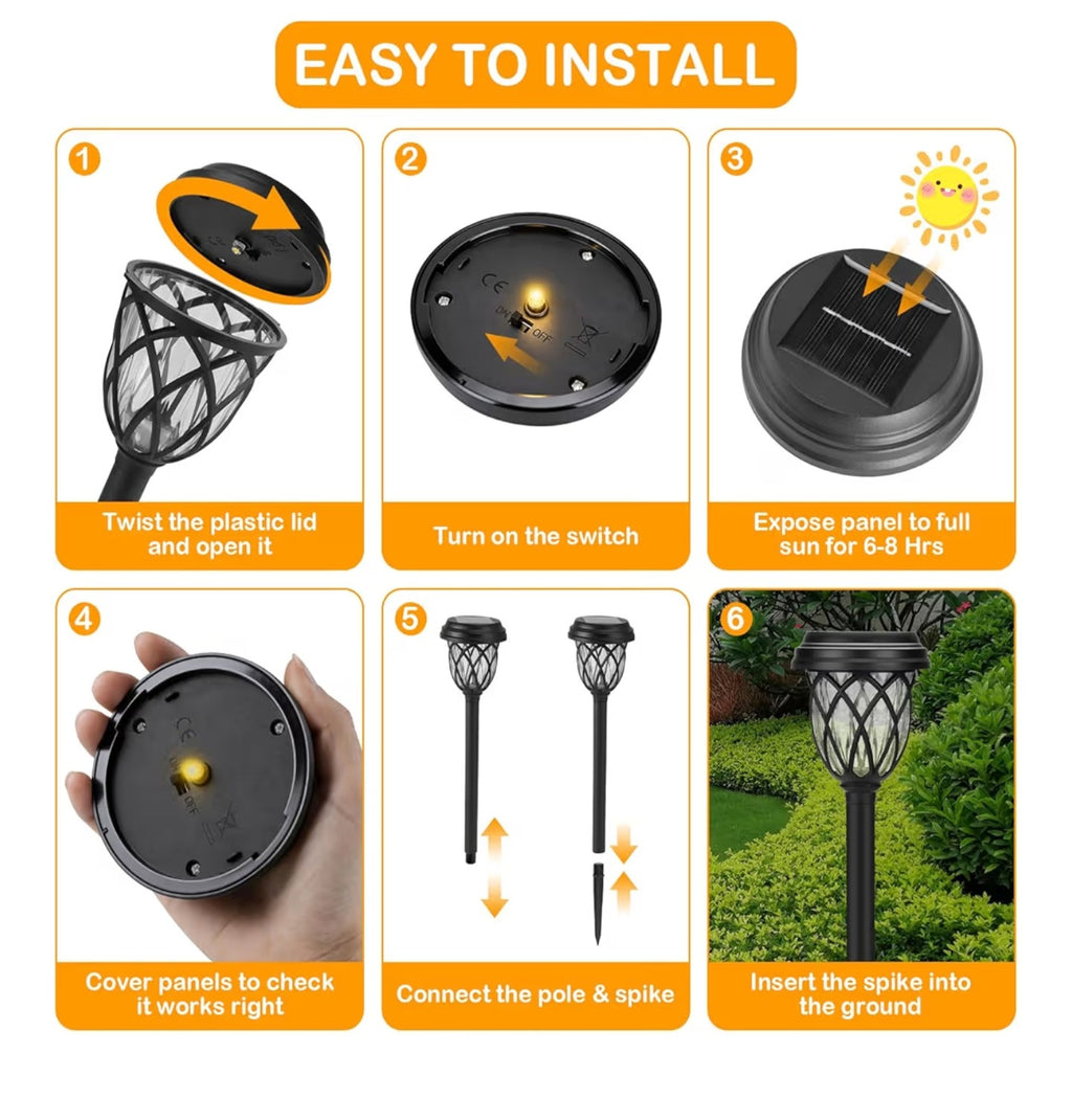 Solar Lights Outdoor 12 Pack Solar Garden Lights Waterproof