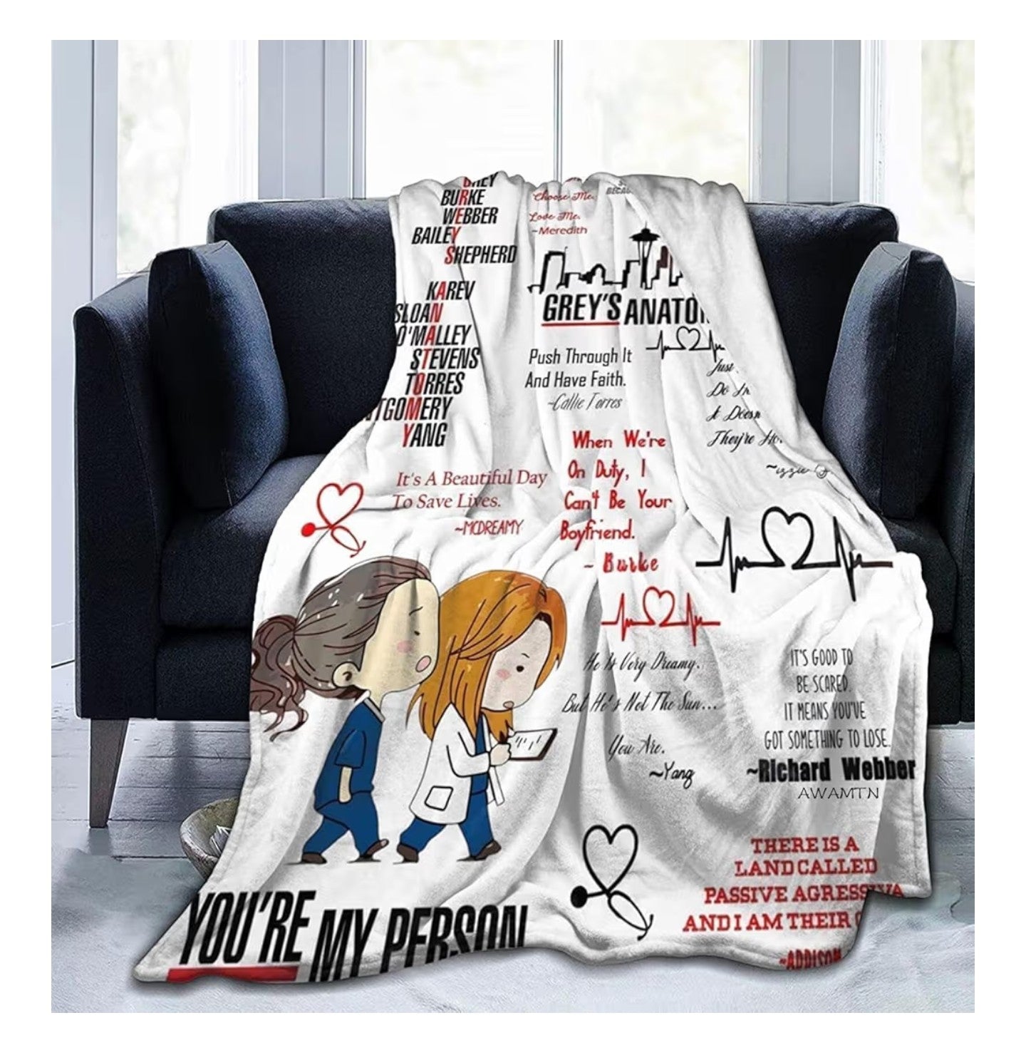 Flannel Throw Blanket Cozy Soft Lightweight Fuzzy Throw Blanket for Portable Throw Blankets for Couch Romantic Gifts, Christmas, Valentines Day, Birthday Gifts for Boyfriend or Girlfriend-40x50 Inch