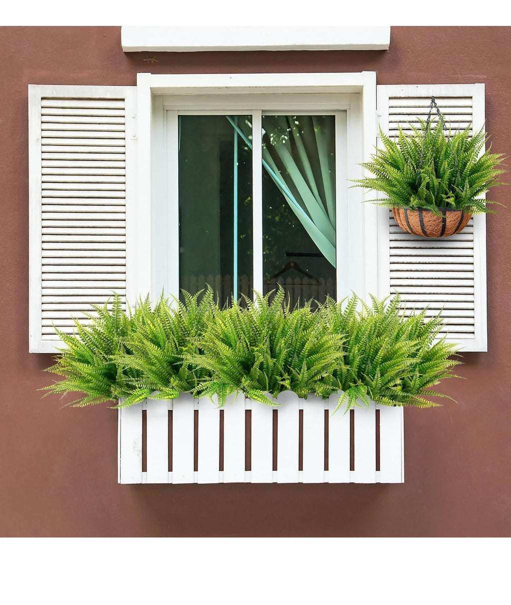 Sggvecsy 12 Bundles Artificial Boston Fern Plants.