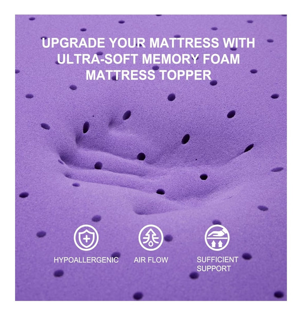 Sinweek Memory Foam Mattress Topper Twin Size