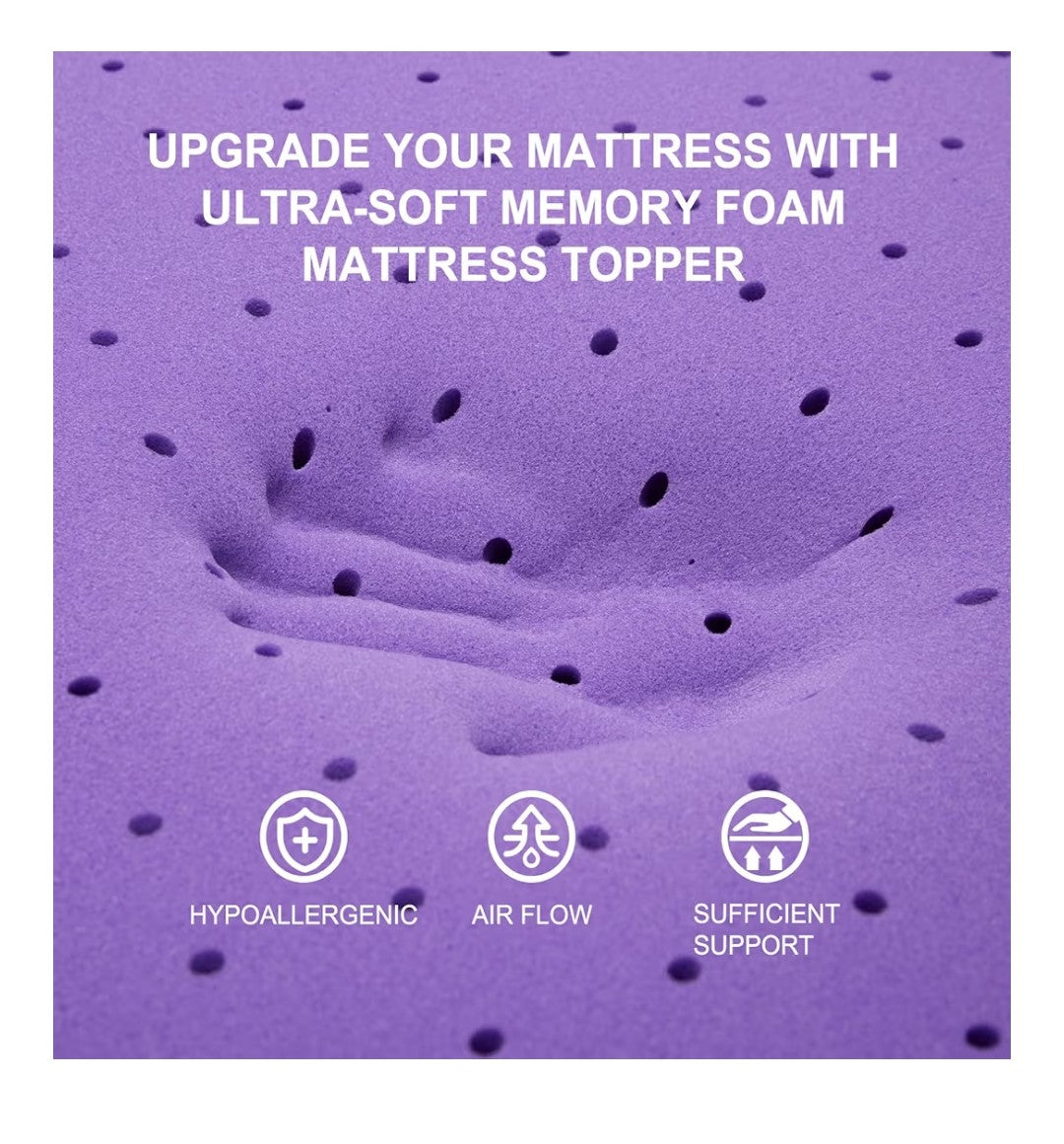 Sinweek Memory Foam Mattress Topper Twin Size