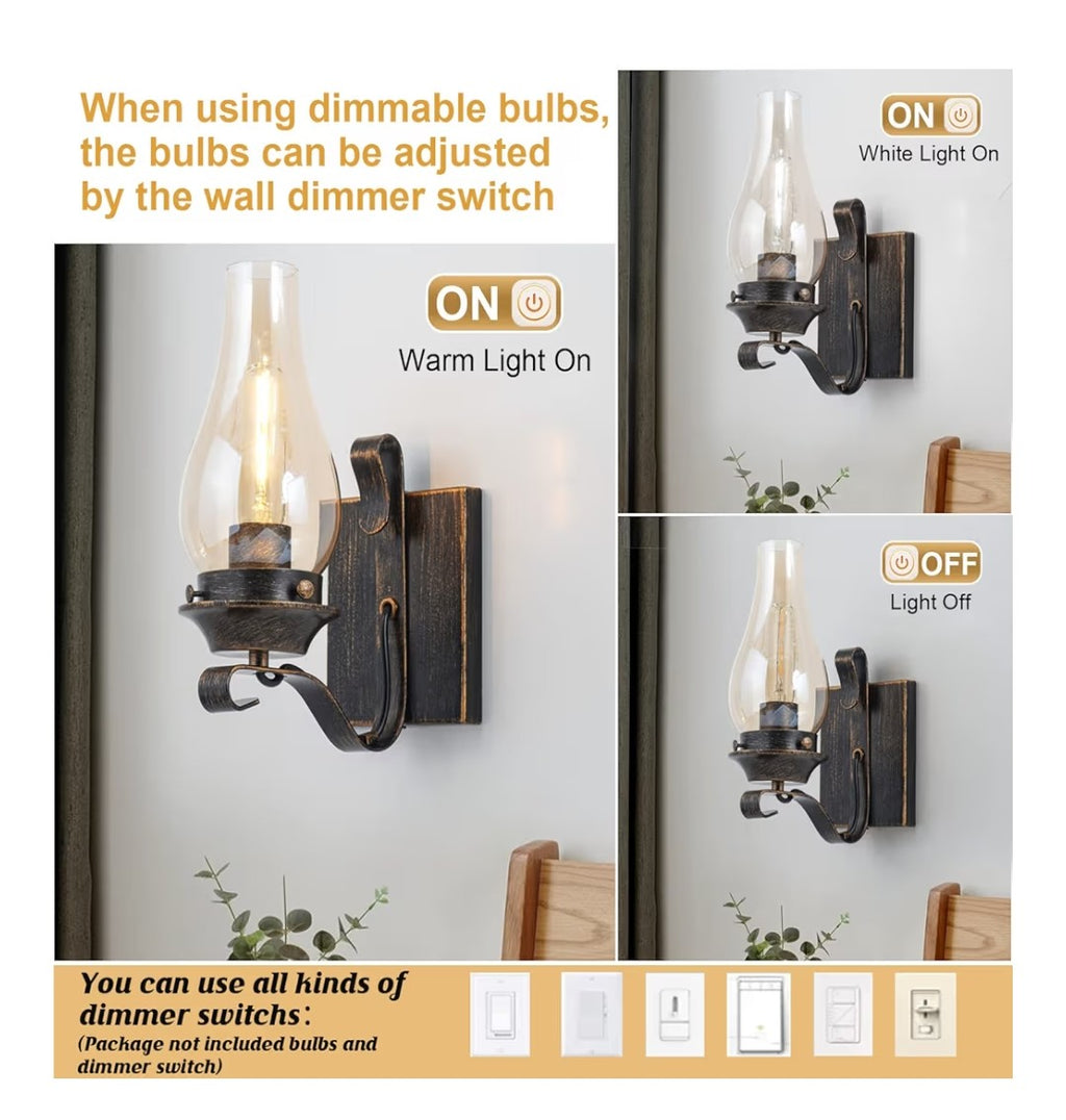 Wall Sconces Oil Rubbed Bronze Set of 2