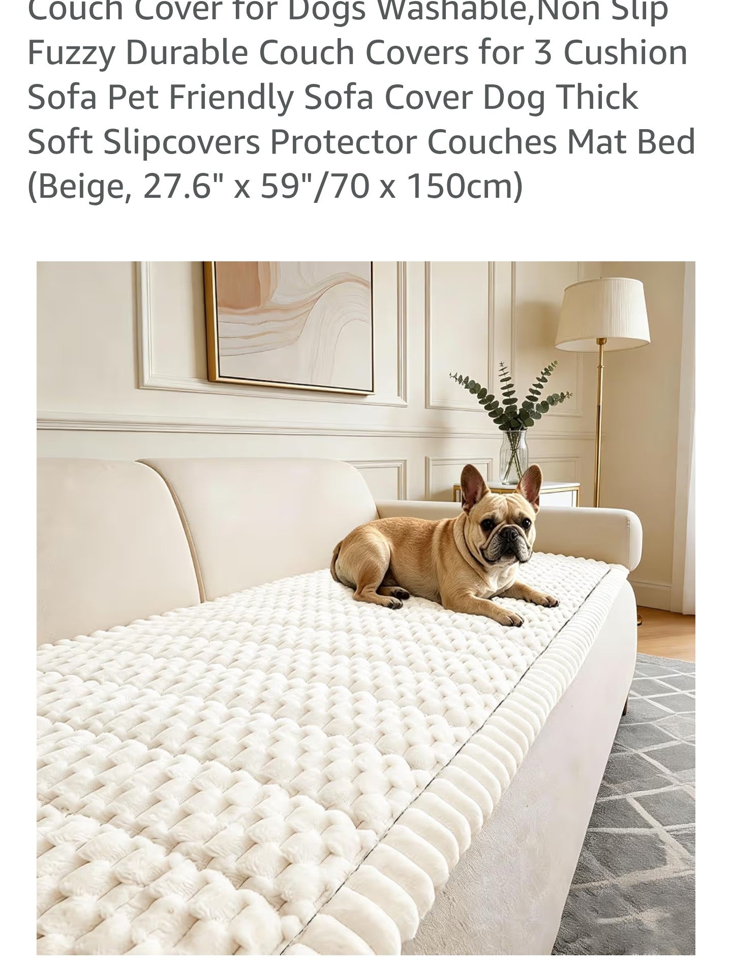 Couch Cover for Dogs Washable,Non Slip