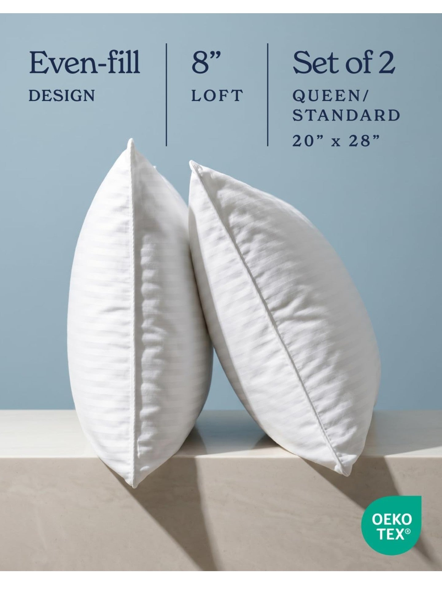 Beckham Hotel Collection Bed Pillows Standard/Queen Size Set of 2