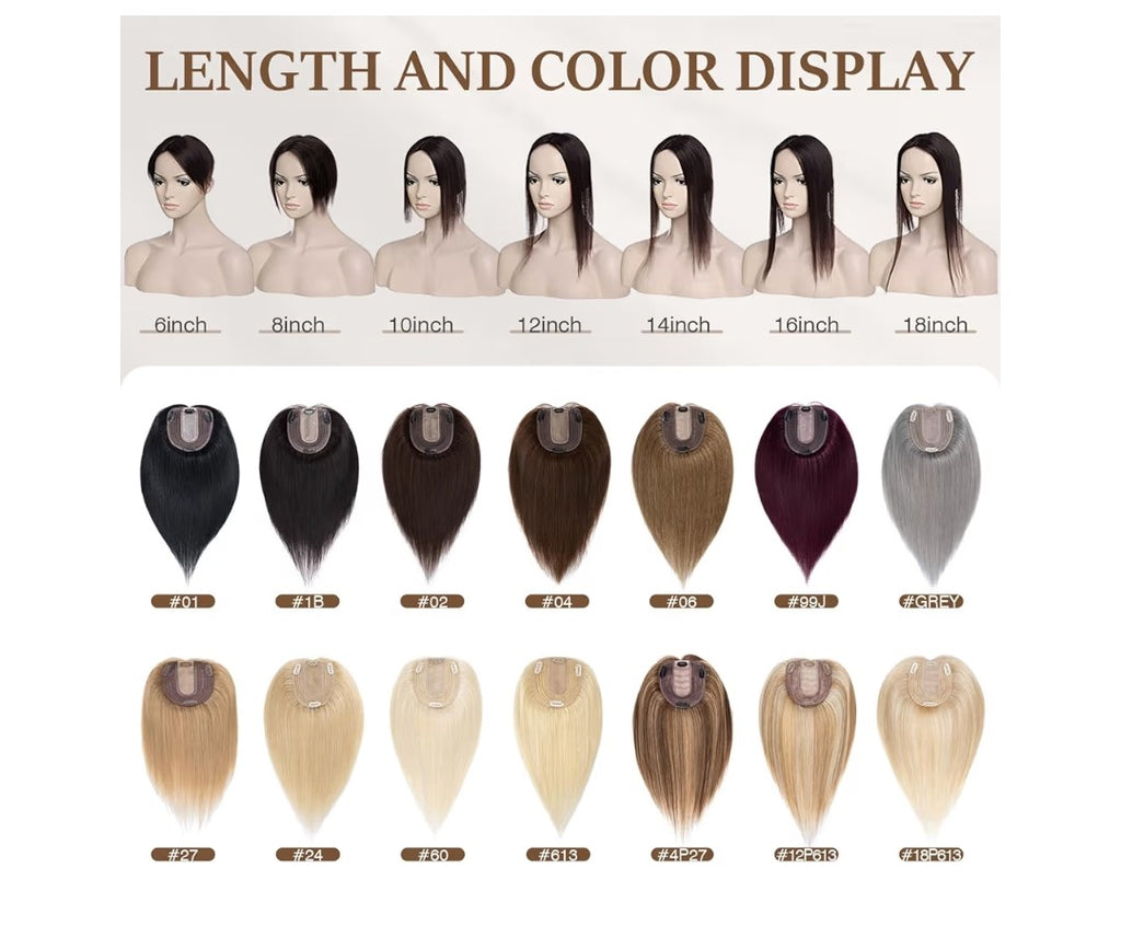Rich Choices Hair Topper Medium Brown 10in